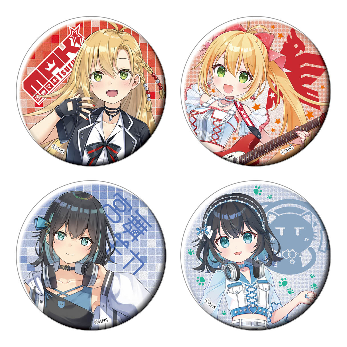 まきまき様 弦巻マキ&宮舞モカ きらきら缶バッジ 弦巻マキ&宮舞モカ 4種