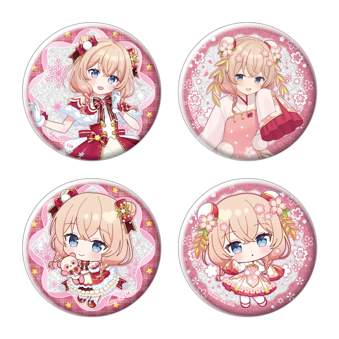 彩澄しゅお&彩澄りりせ　きらきら缶バッジ　4種セット（彩澄しゅお4種セット）